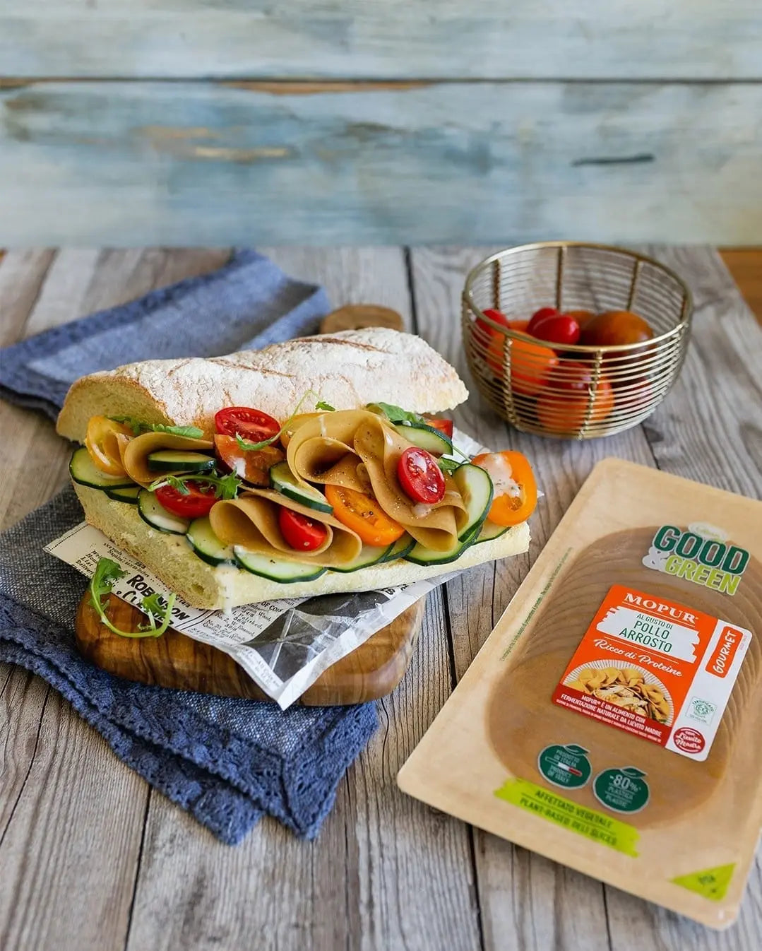 Embutido Vegetal En Lonchas Sabor Pollo Fitness Good & Green 90g_2