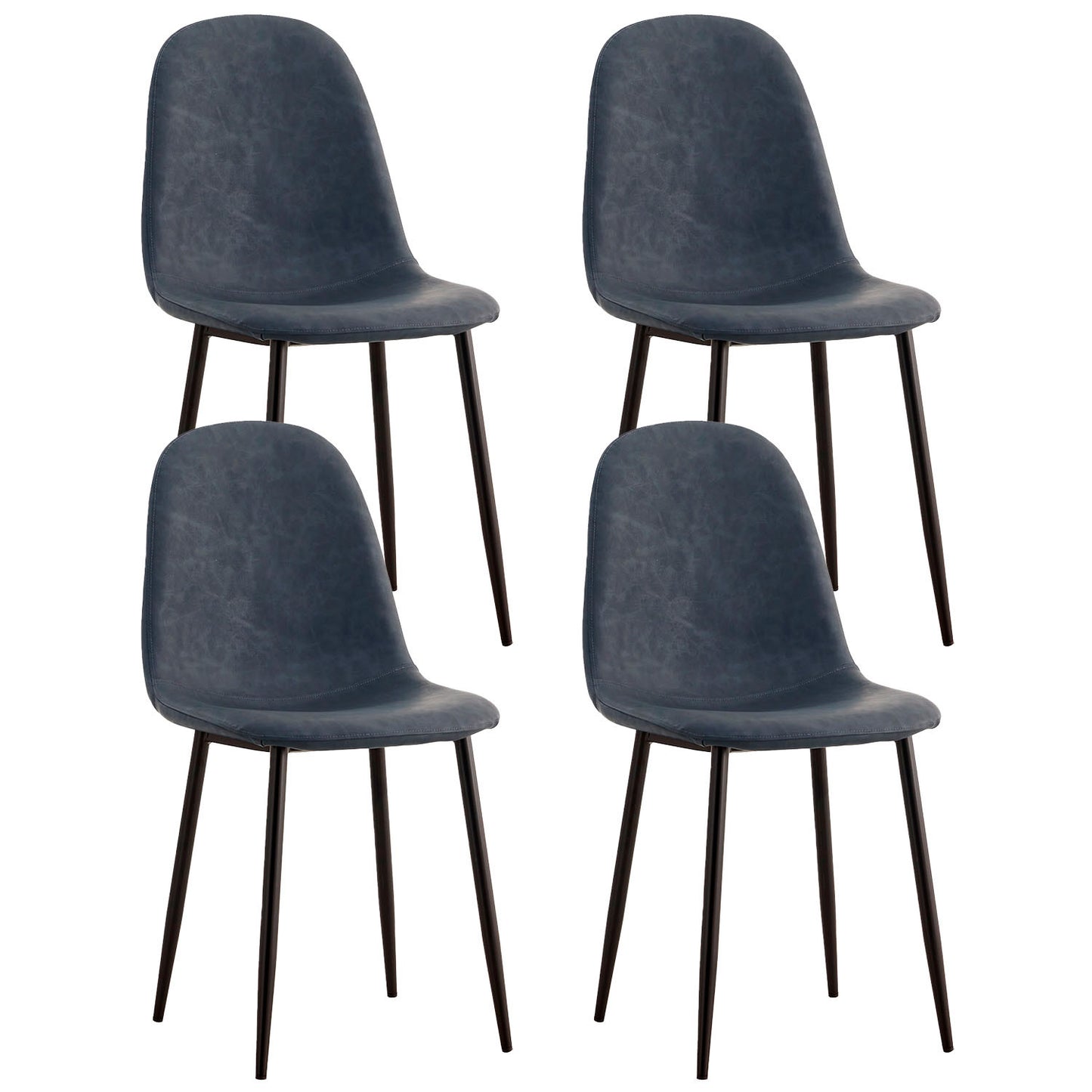 Pack 4 Sillas De Comedor De Piel Mera 56x44x87.5cm Thinia Home_0