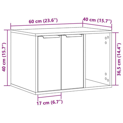 Vidaxl Mueble Arenero De Gatos Madera Ingeniería Negro 60x40x40 Cm_2