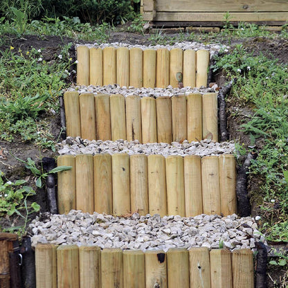 Bordura madera 200x20xø5 cm Talos Roll Nortene