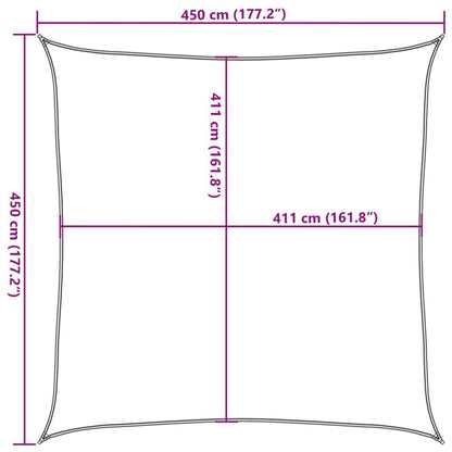 Vidaxl Toldo De Vela Poliéster Oxford 100% Arena 4,5x4,5 M_2
