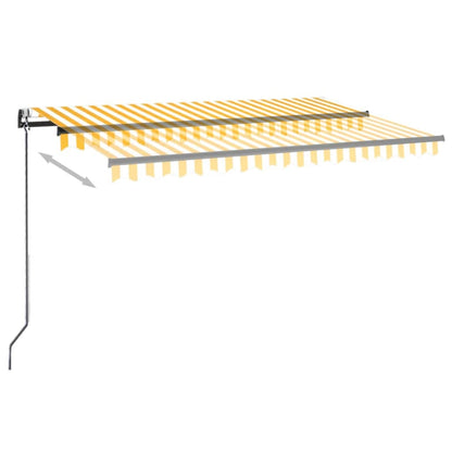 Toldo Retráctil Automático Amarillo Y Blanco 450x300 Cm_2