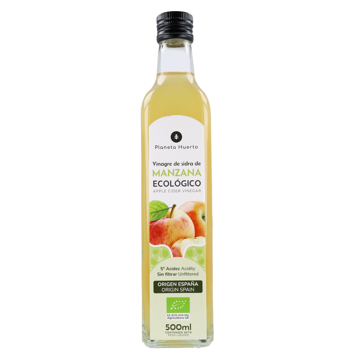 Pack 3x Vinagre de sidra de manzana sin filtrar ECO Planeta Huerto 500 ml