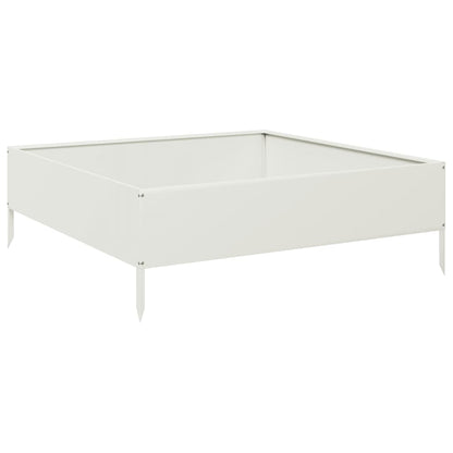 Arriate De Acero Blanco 100x100x33,5 Cm_0