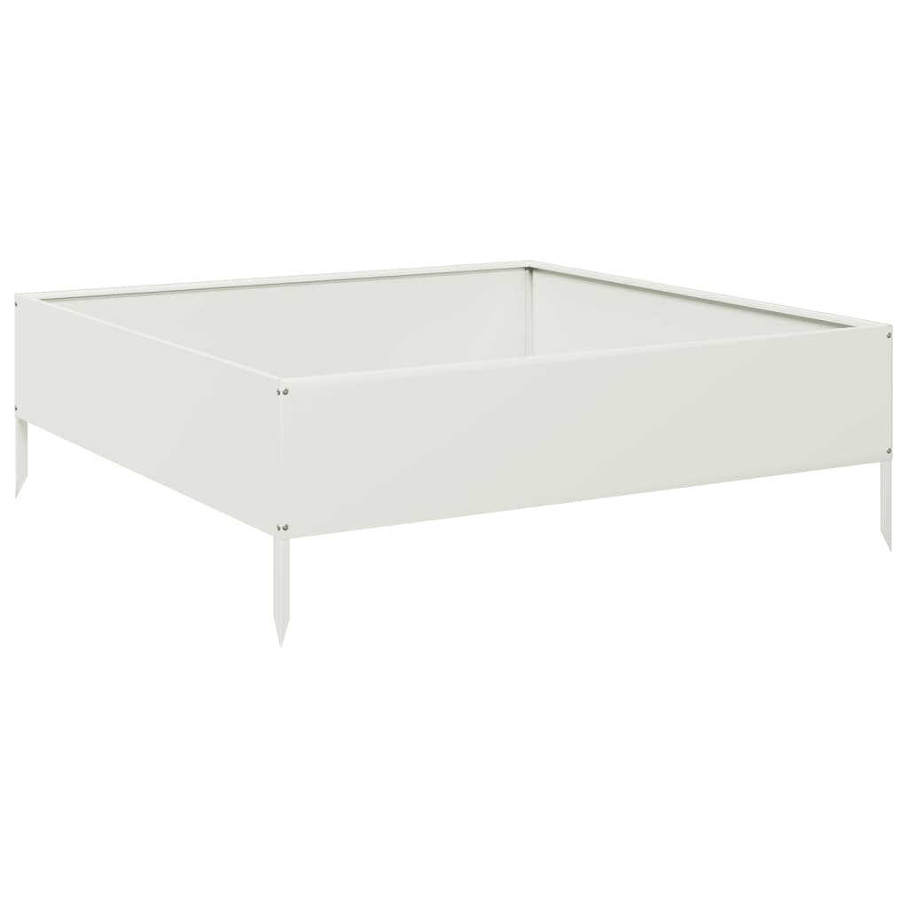 Arriate De Acero Blanco 100x100x33,5 Cm_5