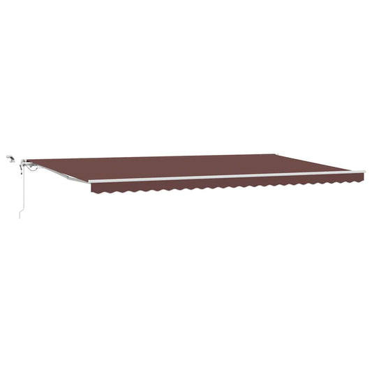 Toldo Retráctil Automático Con Luces Led Marrón 600x300 Cm_0