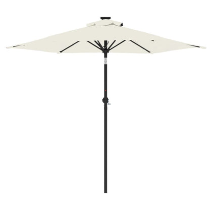 Vidaxl Sombrilla De Jardín Con Poste De Acero Blanca 225x225x212 Cm_3
