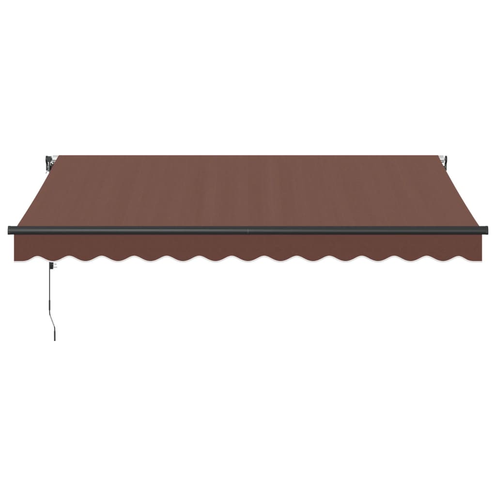Toldo Retráctil Automático Con Leds Marrón 350x250 Cm_3