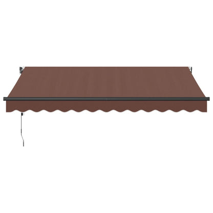 Toldo Retráctil Automático Con Leds Marrón 350x250 Cm_3