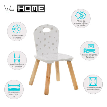 Well Home - Silla Infantil  dulzura Con Estampados 32x31,5x50cm