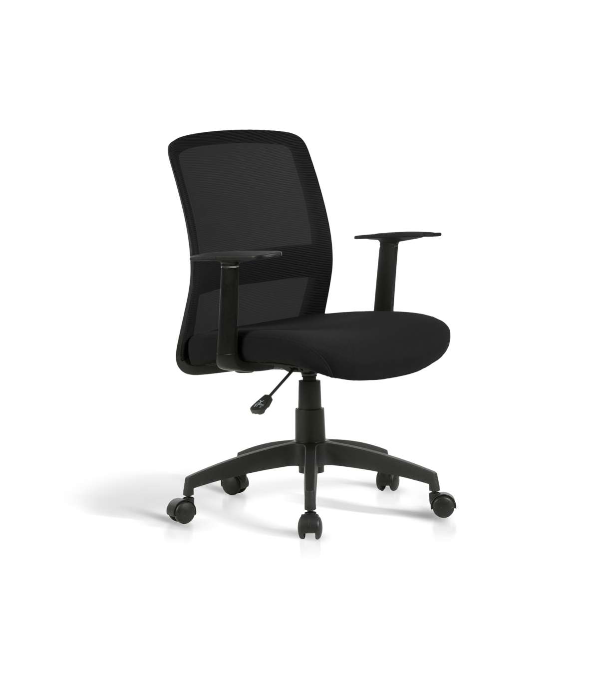 Silla Despacho Giratoria Elevable Acabado Negro, 61m(ancho) 87/94cm(altura) 59cm(fondo)_0
