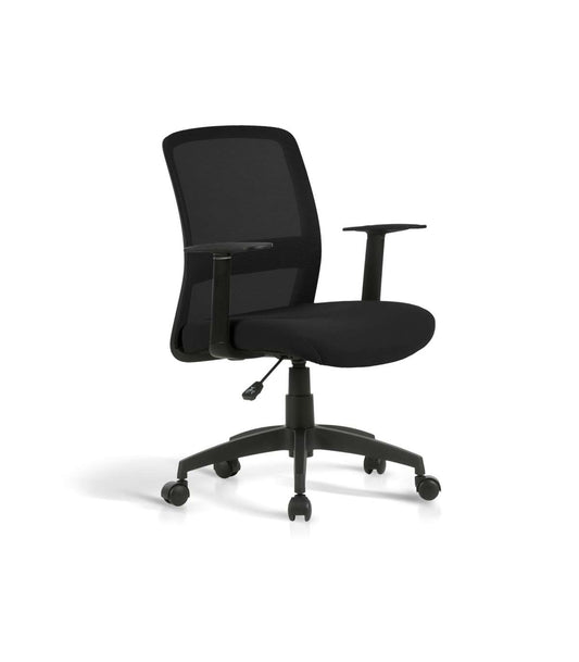 Silla Despacho Giratoria Elevable Acabado Negro, 61m(ancho) 87/94cm(altura) 59cm(fondo)_0
