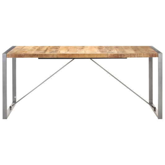 Mesa De Comedor Madera Maciza De Mango Rugosa 180x90x75 Cm_0