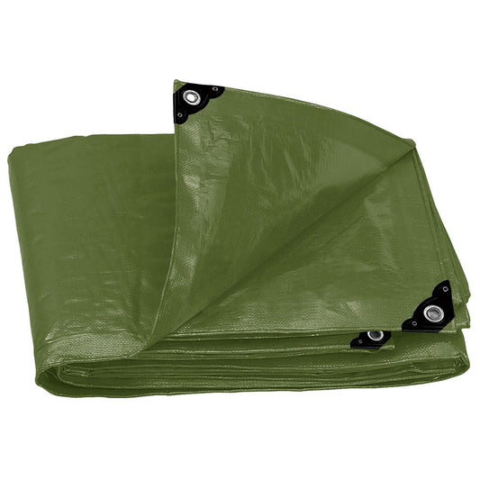 Lona Verde Olivo Para Uso Intensivo - 2x3 M_0