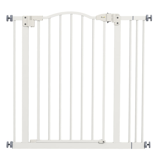 Pawhut Barrera De Seguridad Extensible Con Extensión 74-87x78 Cm Blanco_0