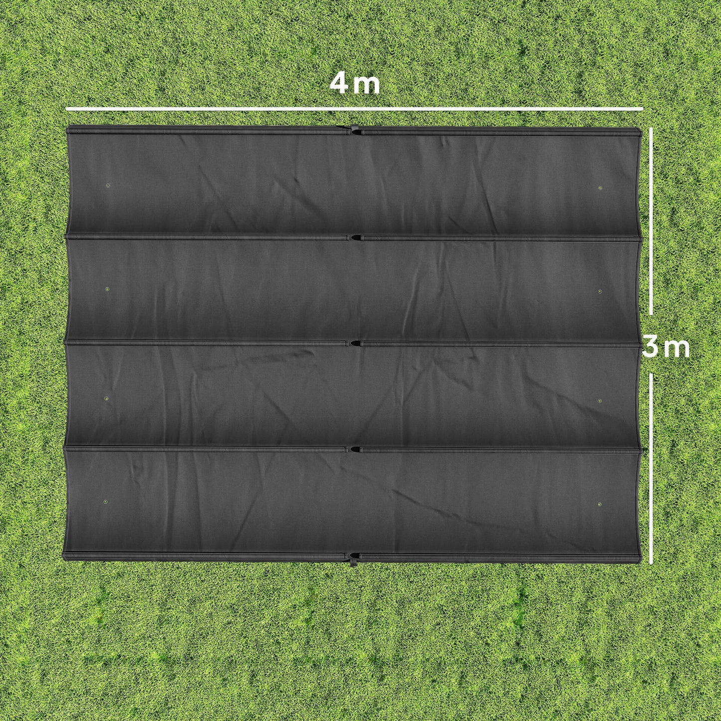 Outsunny Techo De Pérgola Retráctil 4x3,5 M Para Marco De Pérgola De 4x3 M_2