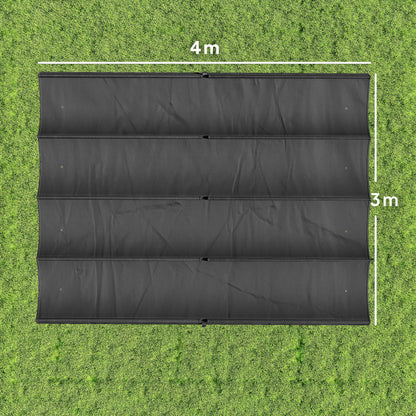 Outsunny Techo De Pérgola Retráctil 4x3,5 M Para Marco De Pérgola De 4x3 M_2