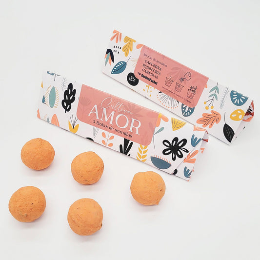 Bolas de Semillas Plantables Cultiva Amor Regalo Ideal, Garden Pocket