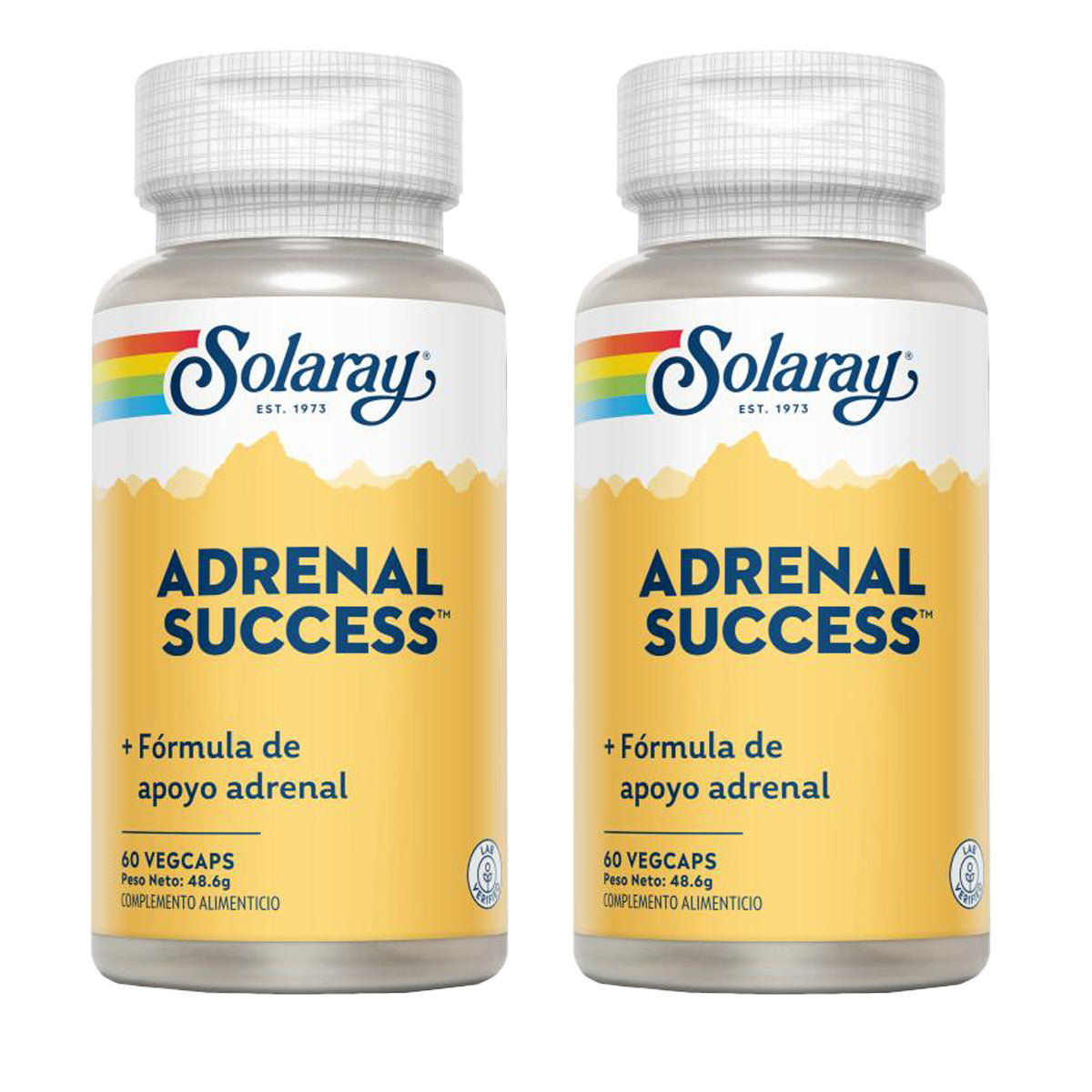 Pack 2x Adrenal Success™- Solaray, 60 VegCaps. Apto Para Veganos