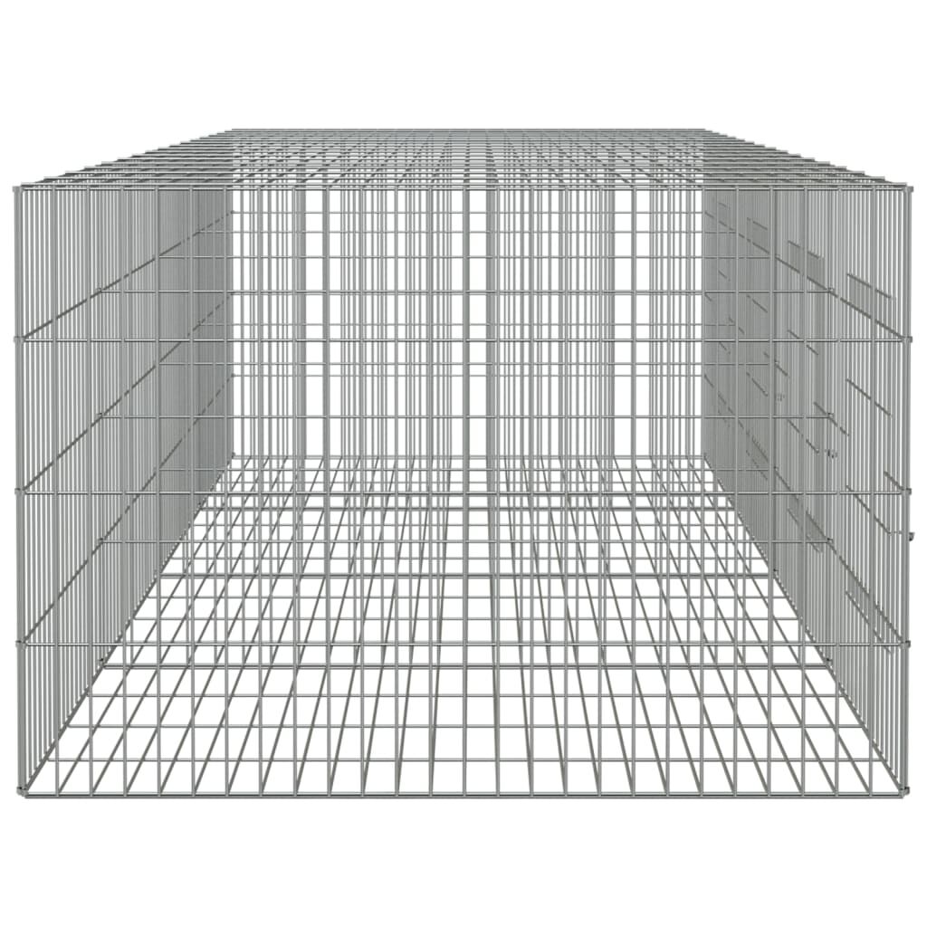 Vidaxl Jaula Para Conejos 4 Paneles Hierro Galvanizado 217x79x54 Cm_4