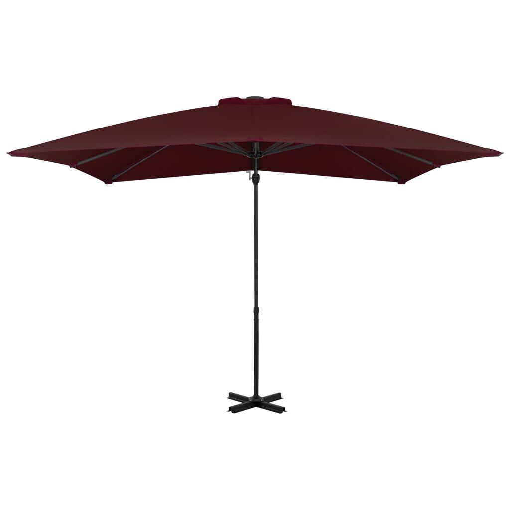 Vidaxl Sombrilla Jardín Voladiza Palo De Aluminio Burdeos 250x250 Cm_1