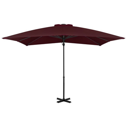 Vidaxl Sombrilla Jardín Voladiza Palo De Aluminio Burdeos 250x250 Cm_1