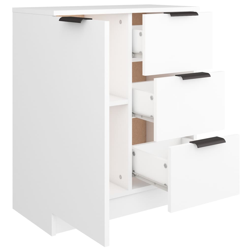 Aparador De Madera Contrachapada Blanco 60x30x70 Cm / Vetonek_1