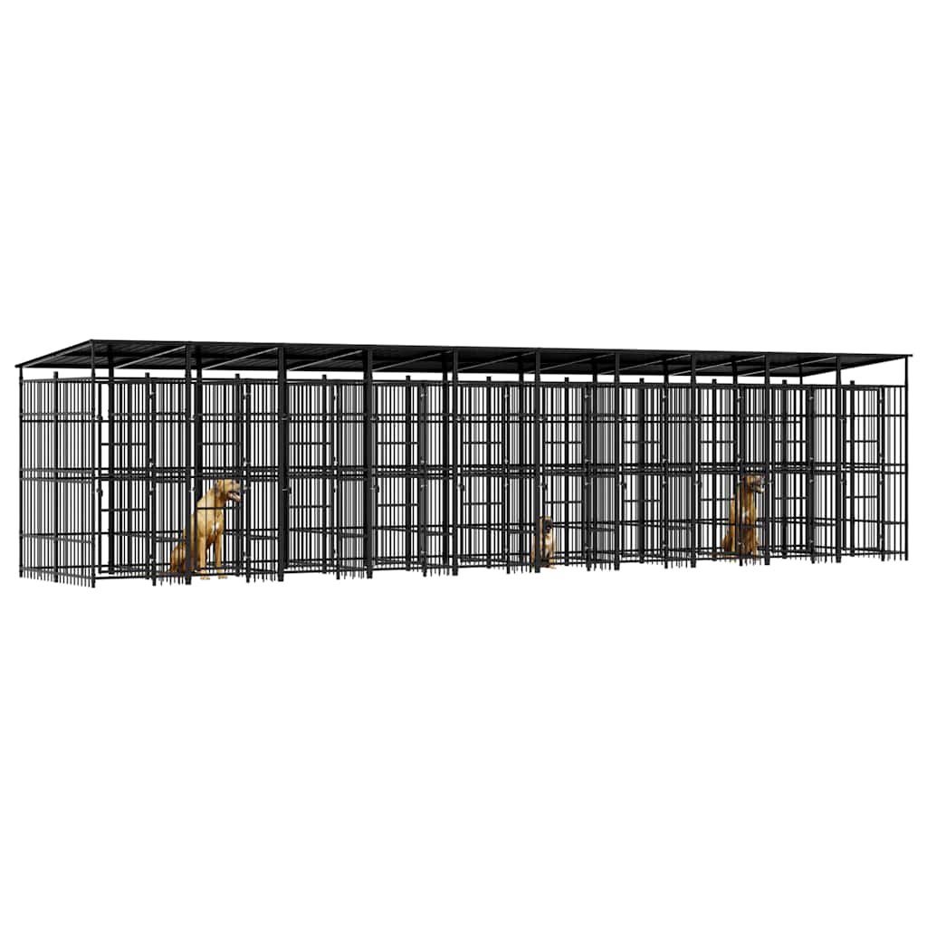 Perrera De Exterior Con Techo De Acero 18,43 M²_3