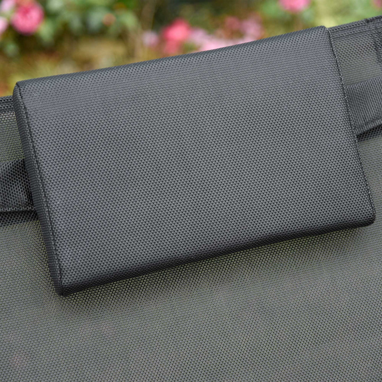 Outsunny Mecedora De Exterior Con Reposabrazos Y Bolsillo Lateral Negro_4