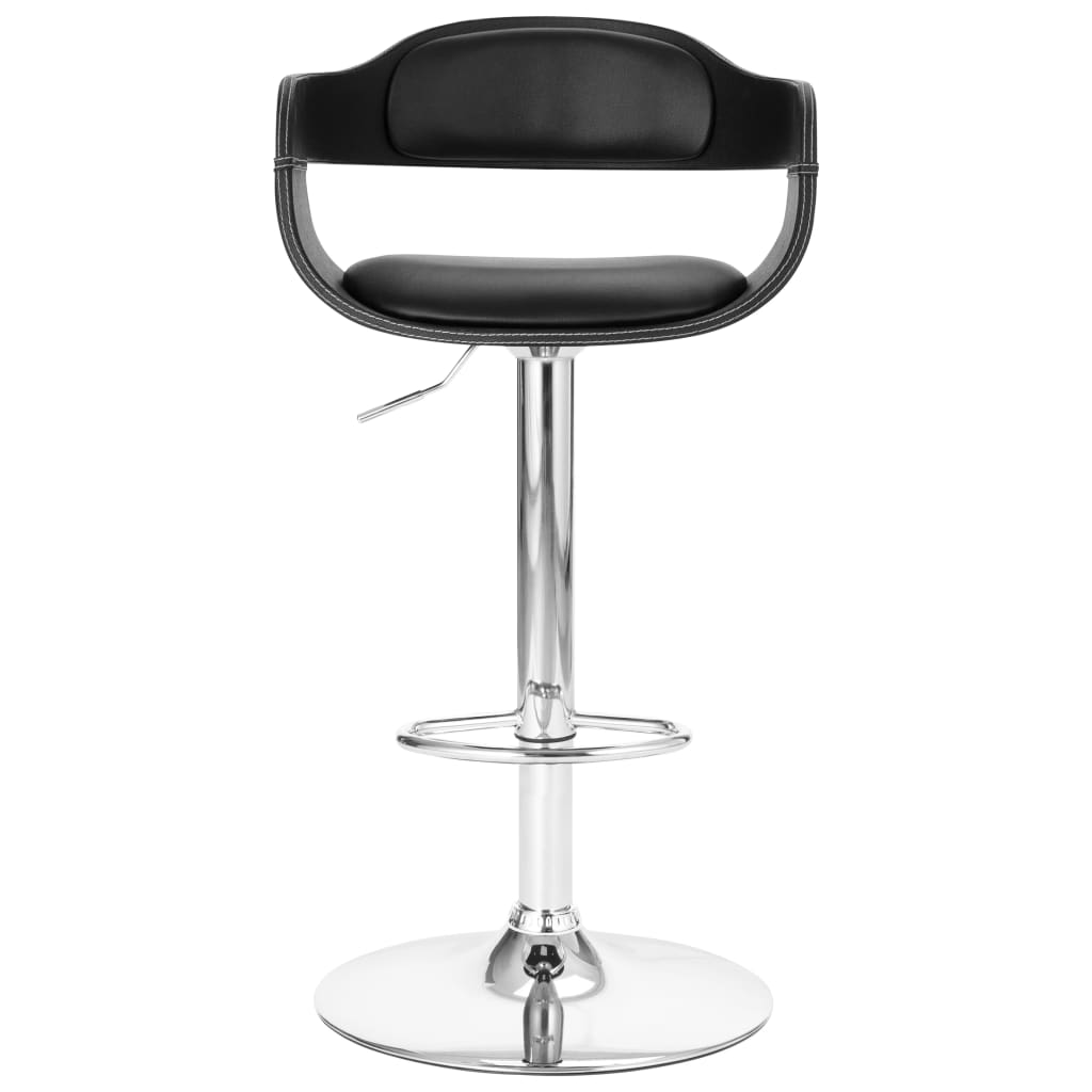 Taburete De Cocina Cuero Sintético Negro_0