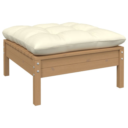 Vidaxl Muebles De Jardín 8 Pzas Y Cojines Madera De Pino Marrón Miel_4