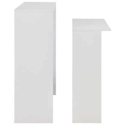Mesa De Bar Con 2 Tableros Blanca 130x40x120 Cm_4