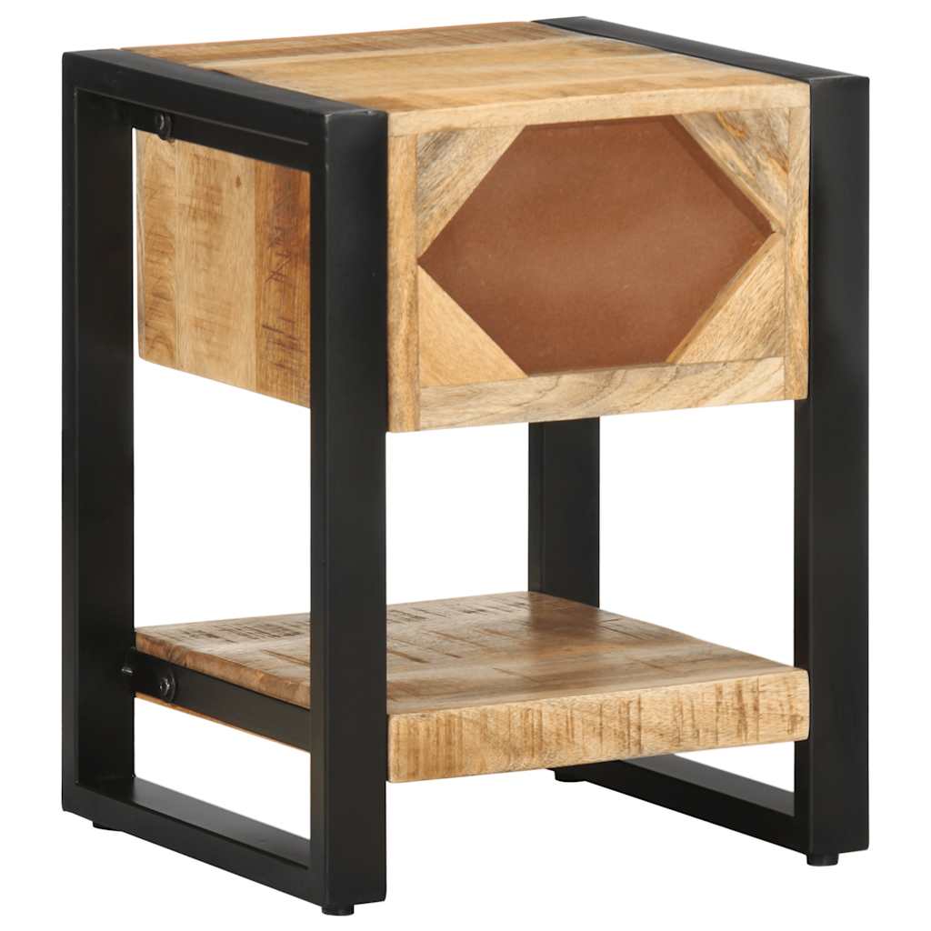 Mesita De Noche Madera Maciza De Mango 35x34x45 Cm_4