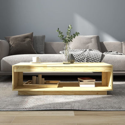 Mesa De Centro De Madera Maciza De Pino 110x50x33,5 Cm_1