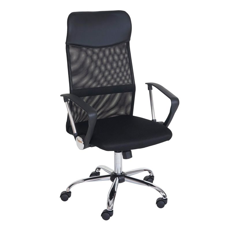 Silla De Oficina Coach Símil, Negro, 60 X 112a122 X 60cm_0