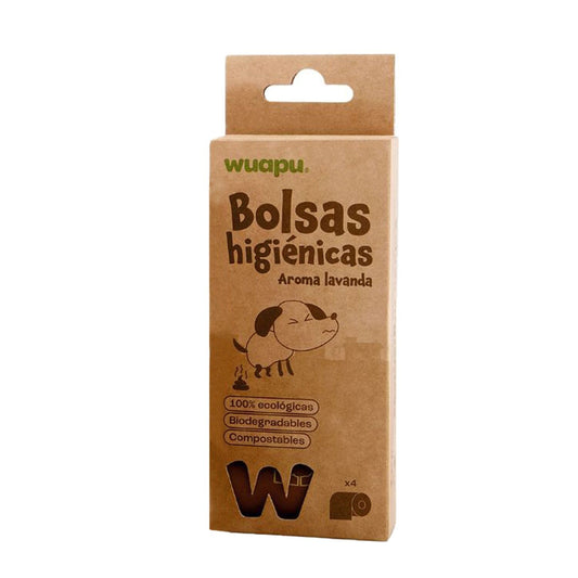 Pack 4 Rollos De Bolsas Higiénicas Biodegradables Recoge Excrementos De Perro. Rollos De 15 Bolsas_0