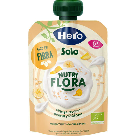 Bolsita Nutri Flora de mango, yogur, avena y plátano 100 g-Hero Solo