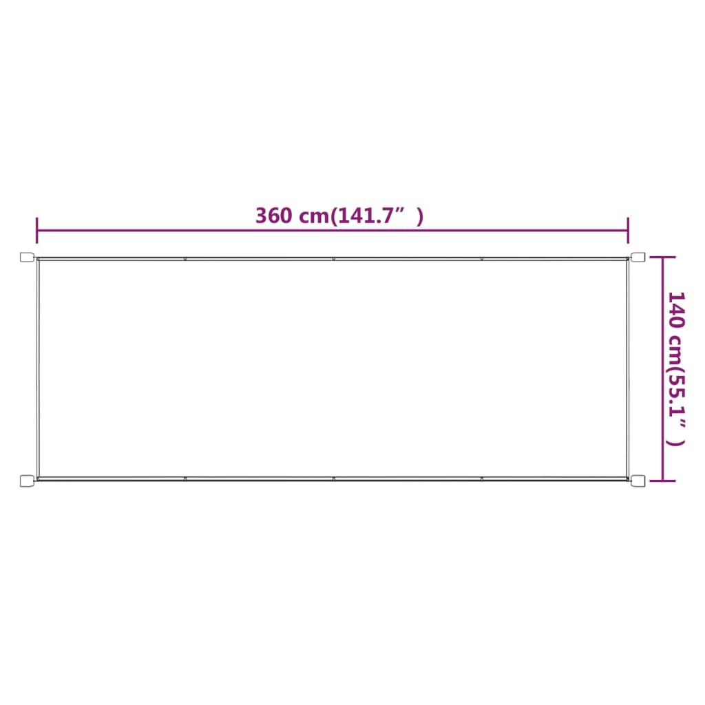 Toldo Vertical Terracota Tela Oxford 140x360 Cm_5