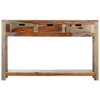 Mesa Consola Con 3 Cajones Madera Maciza Sheesham 120x30x75cm_1