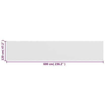 Vidaxl Toldo Para Balcón Hdpe Blanco 120x600 Cm_4