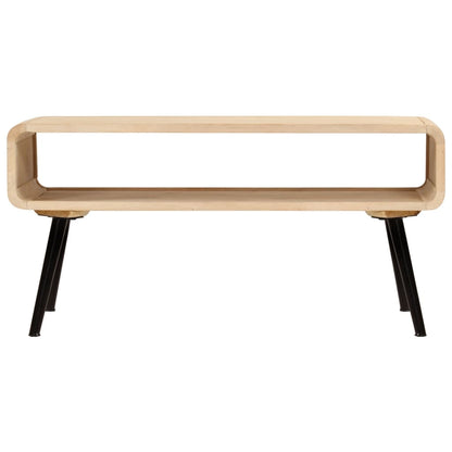 Mesa De Centro De Madera Maciza De Mango 95x40x45 Cm_0