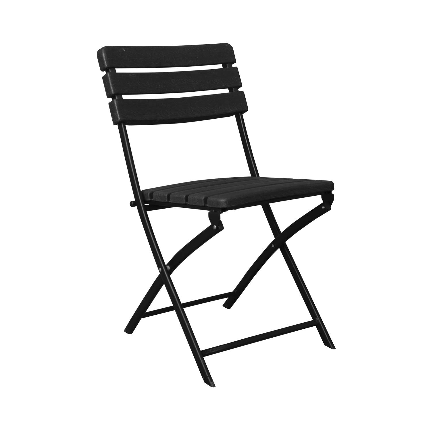 Silla Plegable Efecto Madera Negro 55x46x81cm 7house_0