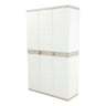 Armario de 3 Puertas con escobero 105 cm Titanium Plastiken Beige