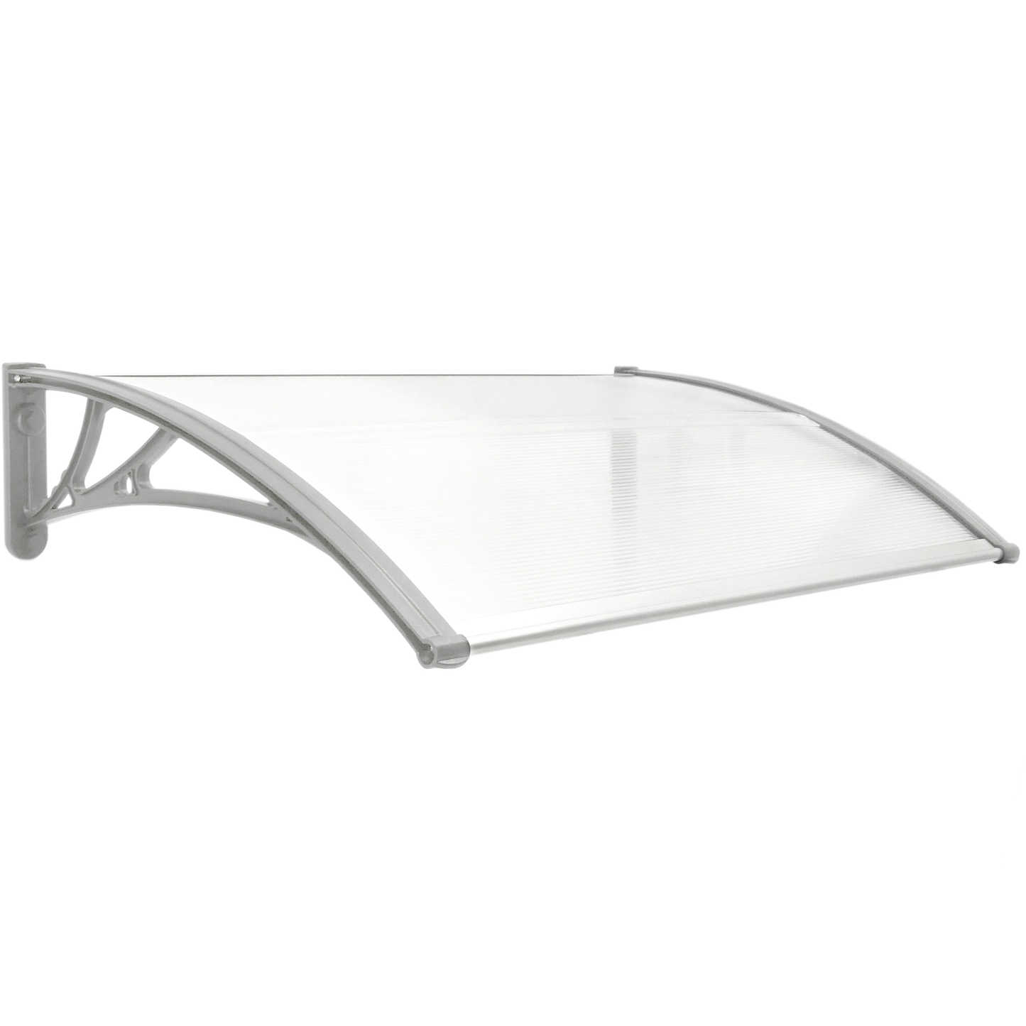 Tejadillo De Protección 100x60cm Marquesina Para Puertas Y Ventanas Gris_0