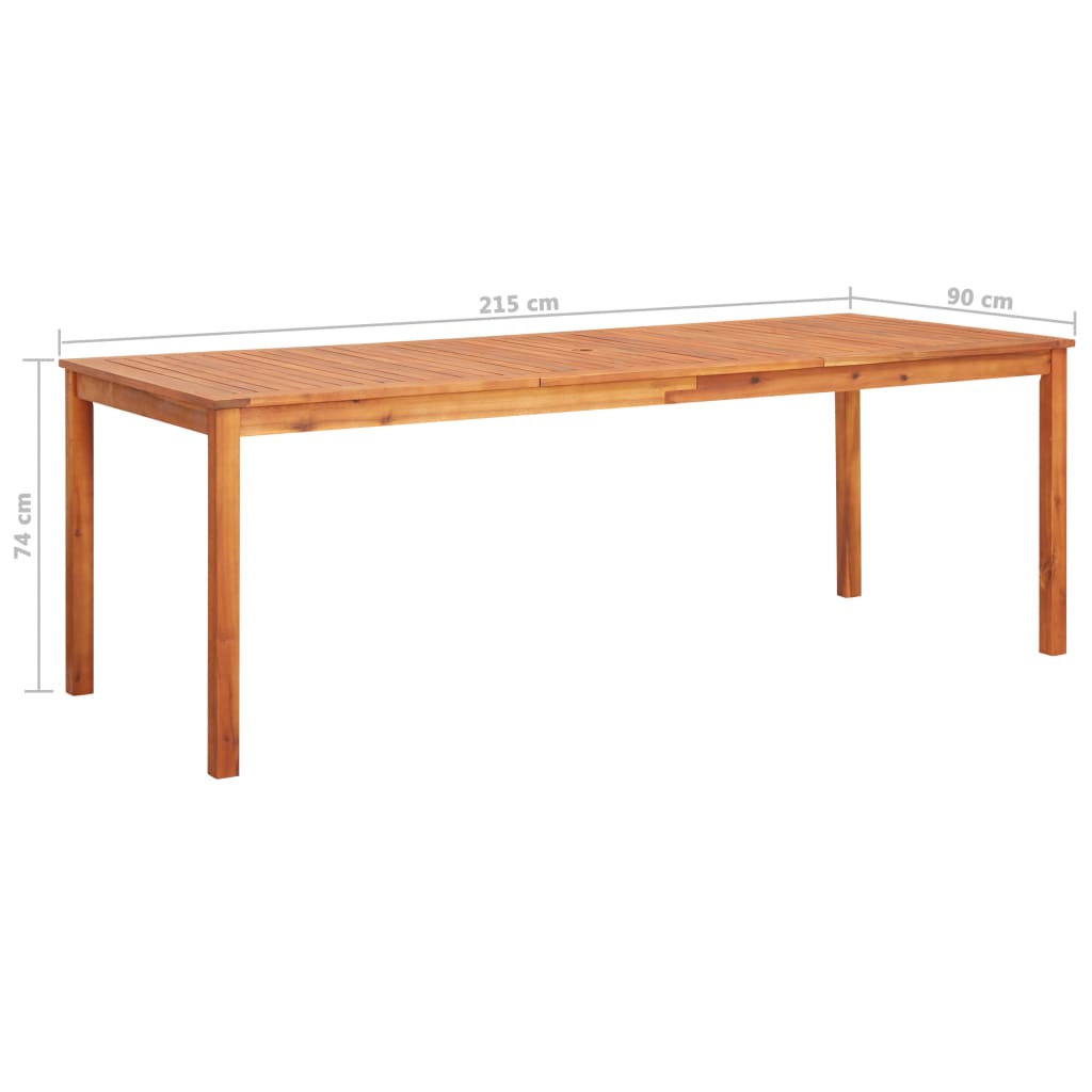Set Comedor De Jardín 7 Pzas Y Cojines Madera Maciza De Acacia / Vetonek_1