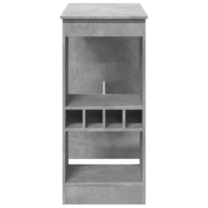 Mesa Alta Con Estantes Madera Gris Hormigón 90x47,5x103,5 Cm_3
