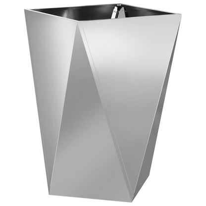 Jardinera 2 Pcs Plateado 50 X 50 X 75 Cm Acero Galvanizado_4