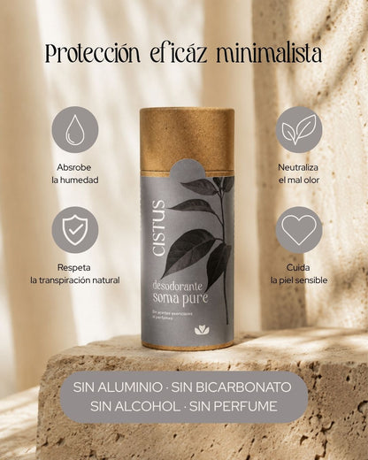 Desodorante sólido natural sin perfume para piel sensible | SOMA PURE 80 ml_1