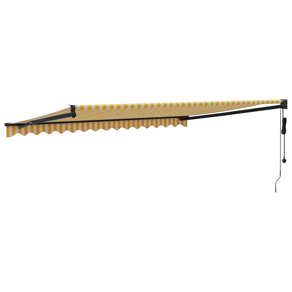 Toldo Retráctil Automático Amarillo Y Blanco 4,5x3 M_4