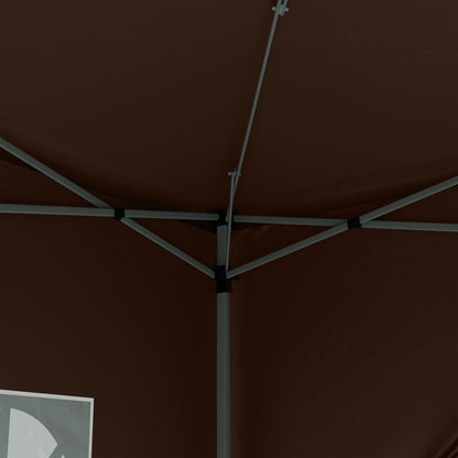Outsunny Carpa Plegable Pop-up 3x3 M Con 4 Paredes Laterales Anti-uv Café_3